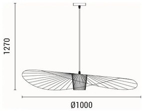 Csillár zsinóron OGGI 1xE27/40W/230V fekete