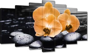 Vászonkép 140x80 Narancssárga orchideák