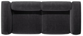 Sötétszürke kordbársony kanapé 264 cm Bergano – Cosmopolitan Design