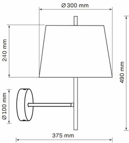 Fali lámpa ELENA 1xE27/20W/230V fekete