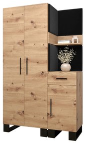 Előszobabútor Amanda 6 (artisan tölgy + fekete). 1085906