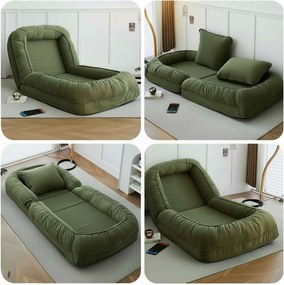 Relaxációs állítható fotel LAZY SOFA, zöld