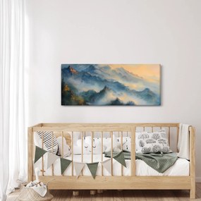 Kép - Festett hegyi táj (120x50 cm)