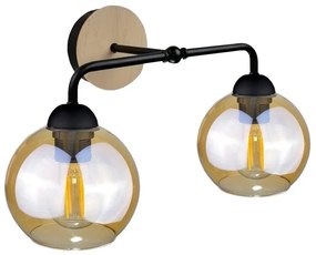 Fali lámpa MELLE WOOD 2xE27/60W/230V