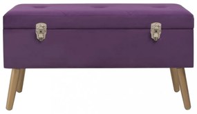 lila bársonypad tárolórekesszel 80 cm