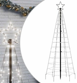 hideg fehér LED karácsonyfa tüskékkel 220 LED 180 cm