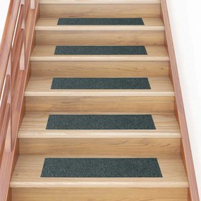öntapadós lépcsőszőnyegek 30 db 76 x 20 cm zöld téglalap alakú