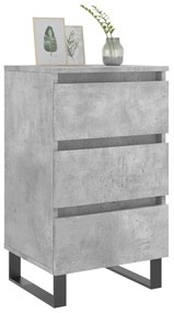 2 db betonszürke szerelt fa éjjeliszekrény 40x35x69 cm
