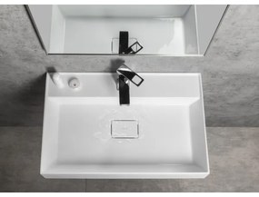 Sapho - Pultba ültethető mosdó GODIVA 68x44 cm márvány/fehér