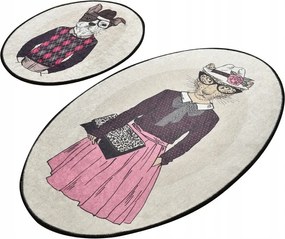 2 darabos Dude fürdőszobaszőnyeg szett, többszínű