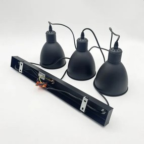 Brilagi - RIDDY LED csillár kábelen 3xE27/60W/230V fekete