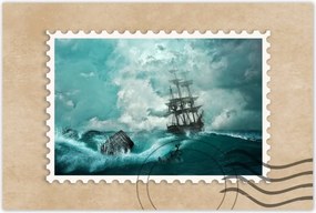 Poszterek 90x60 Vihar Tenger Hajó Tájkép