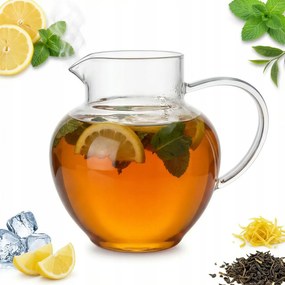 1L-ES Boroszilikát Vízforraló Üveg Kancsó 15×18 CM