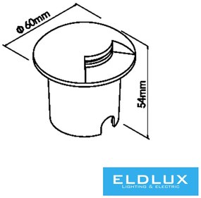 UNIVERSO Taposólámpa LED 1w 50lm 3000k 105° IP67 fekete Ø60x54mm
