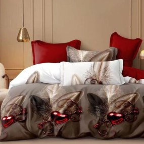 Krepp ágynemű Homa CEREA CAPPUCCINO 3 részes 140x200 cm