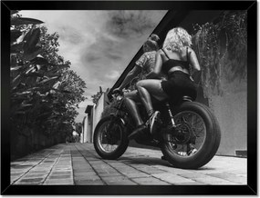 Poszterek keretben 40x30 Szerelmes pár a motoron