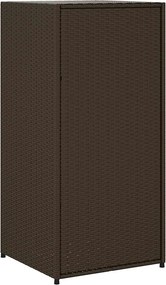 vidaXL barna polyrattan kerti tárolószekrény 55 x 55 x 111 cm