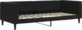 vidaXL fekete bársony kanapéágy 90 x 200 cm
