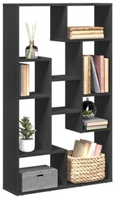fekete szerelt fa könyvszekrény 72 x 20 x 120 cm