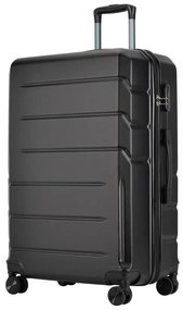 BONTOUR “SPINNER” Nagy Duplakerekes Gurulós bőrönd, 76x50,5x29,5 cm, Fekete