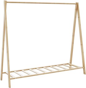 vidaXL bambusz ruhaállvány polcokkal 106 x 34 x 102 cm