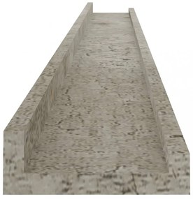 2 db betonszürke fali polc 100 x 9 x 3 cm