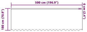 Függönyök függönyökkel Fehér 500 x 180 cm Poliészter