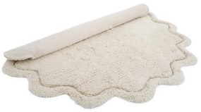 Krémszínű mosható kézi szövésű pamut kerek szőnyeg ø 110 cm Sweet April Ecru – Nattiot
