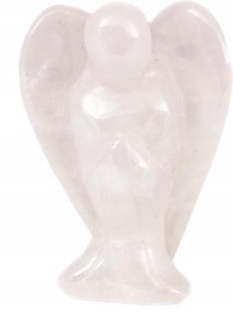 Angyalka Fehér Kristály Figura Szobor Talizmán Nyugalom És Védelem 5 cm