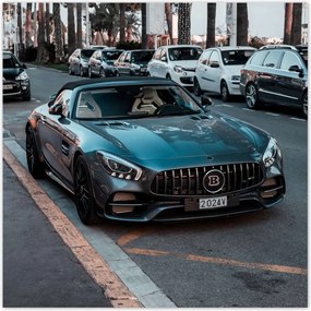 Poszterek 100x100 Fekete Bentley autó