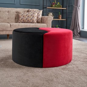 Alis Puf Red and Black zsámoly