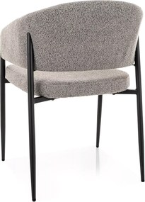 Étkezőszék AKITA fekete lábakkal, szürke