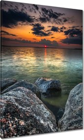 Vászonkép 70x100 Sziklák Tenger Nap