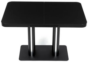 Bővíthető Étkezőasztal 120–160×80 cm, MDF, Fekete. HT-D1926 BK