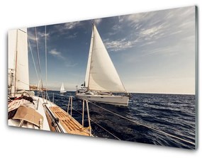 Akrilkép Hajó, tenger, táj 125x50 cm