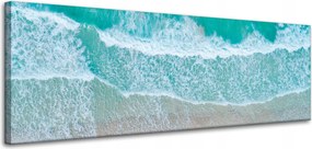 Vászonkép Tenger Hullámok Víz Tengerpart 120x40 cm Ideális ajándék