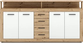 BLAGO komód 190 cm artisan tölgy/fehér