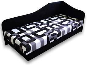 Egyszemélyes ágy (dívány) 80 cm Lady 87 (Fekete 39 + Gusto 12) (J). 793114