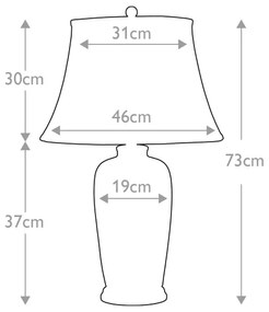 Elstead KÉK-TRAD-WP-TL - Asztali lámpa BLUE TRADITIONAL 1xE27/60W/230V
