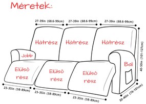 Relax Fotel Huzat (bársonyos, 3 üléses, fekete, rugalmas)