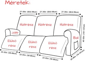 Relax Fotel Huzat (bársonyos, 3 üléses, fekete)
