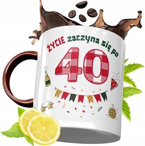 Bordó Bögre 40 Születésnapra Ajándék fényképes nyomtatással