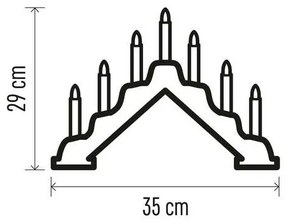 LED Karácsonyi gyertyatartó 7xLED/2xAA bézs