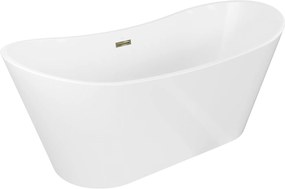 Luxury Montana szabadon álló fürdökád akril  170 x 80 cm, fehér,  leeresztö arany - 52011708000-G Térben álló kád