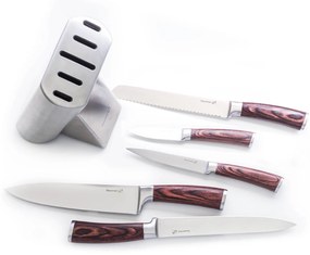 G21 Gourmet Steely 5 darabos késkészlet acél tartóval (60022164)