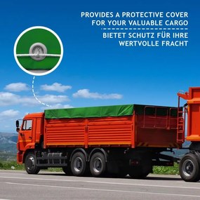 JAGO Takarófólia 650 g/m² alumínium szemek zöld 5 x 6 m