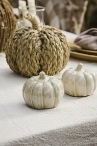 IB Laursen Kerámia tök dekoráció PUMPKIN STANDING Ø8 cm krémszínű