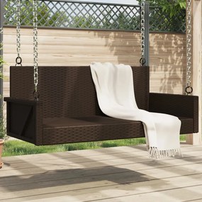 vidaXL barna polyrattan hintapad 119 x 56 x 48 cm