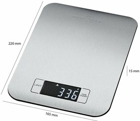 ProfiCook KW 1061 digitális konyhai mérleg,rozsdamentes acél