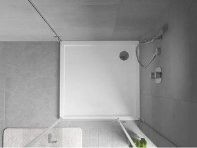 Mexen Flow karcsú, négyzet alakú zuhanytálca 95 x 95 cm, fehér fényes - 46S109595